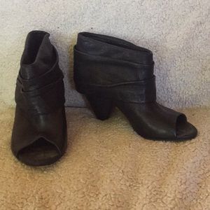 Open toe booties